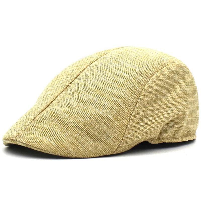 Solid Color Breathable Unisex Short Brim Beret Spring Summer Unisex Dad Hat Peaked Cap Proshop