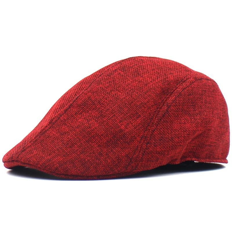 Solid Color Breathable Unisex Short Brim Beret Spring Summer Unisex Dad Hat Peaked Cap Proshop