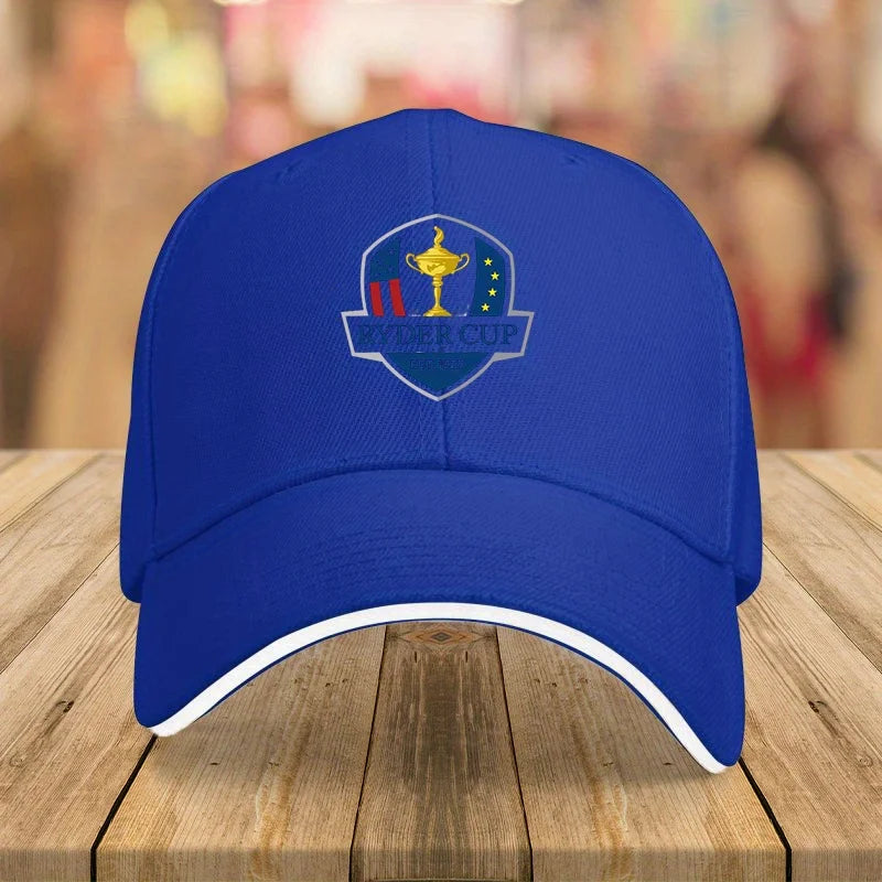 1pc Ryder Cup 1927 Golf Championship Baseball Cap Adjustable, Lightweight, White with Blue & Red Logo, Perfect for Outdoor Spo Proshop
