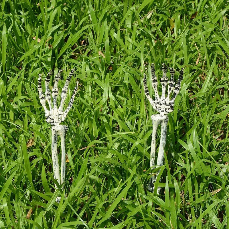 Hot Halloween Decorations Artificial Skeleton Hand Bone Skeleton Decoration Outdoor Deco Ground Insertion Simulation Ghost Props Proshop