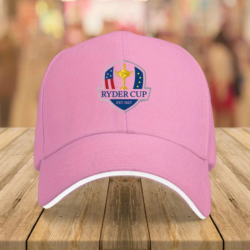 1pc Ryder Cup 1927 Golf Championship Baseball Cap Adjustable, Lightweight, White with Blue & Red Logo, Perfect for Outdoor Spo Proshop