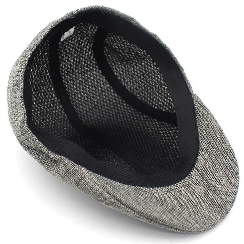 Solid Color Breathable Unisex Short Brim Beret Spring Summer Unisex Dad Hat Peaked Cap Proshop