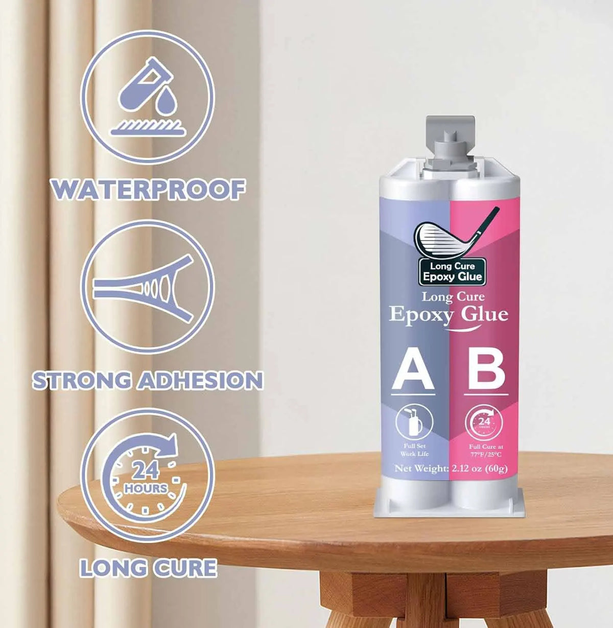 Golf Club Repair Epoxy – 24H Long-Cure High-Impact Adhesive (60g) The Golf Hub