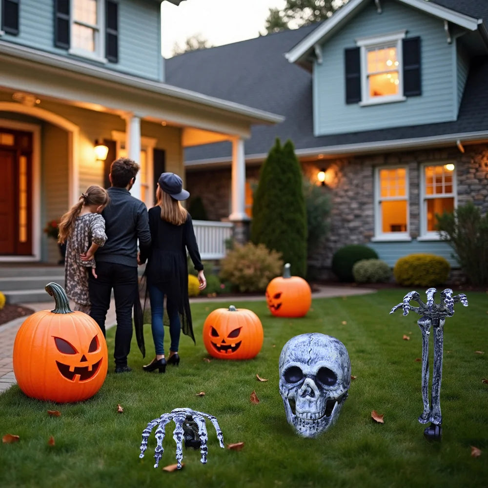 Hot Halloween Decorations Artificial Skeleton Hand Bone Skeleton Decoration Outdoor Deco Ground Insertion Simulation Ghost Props Proshop