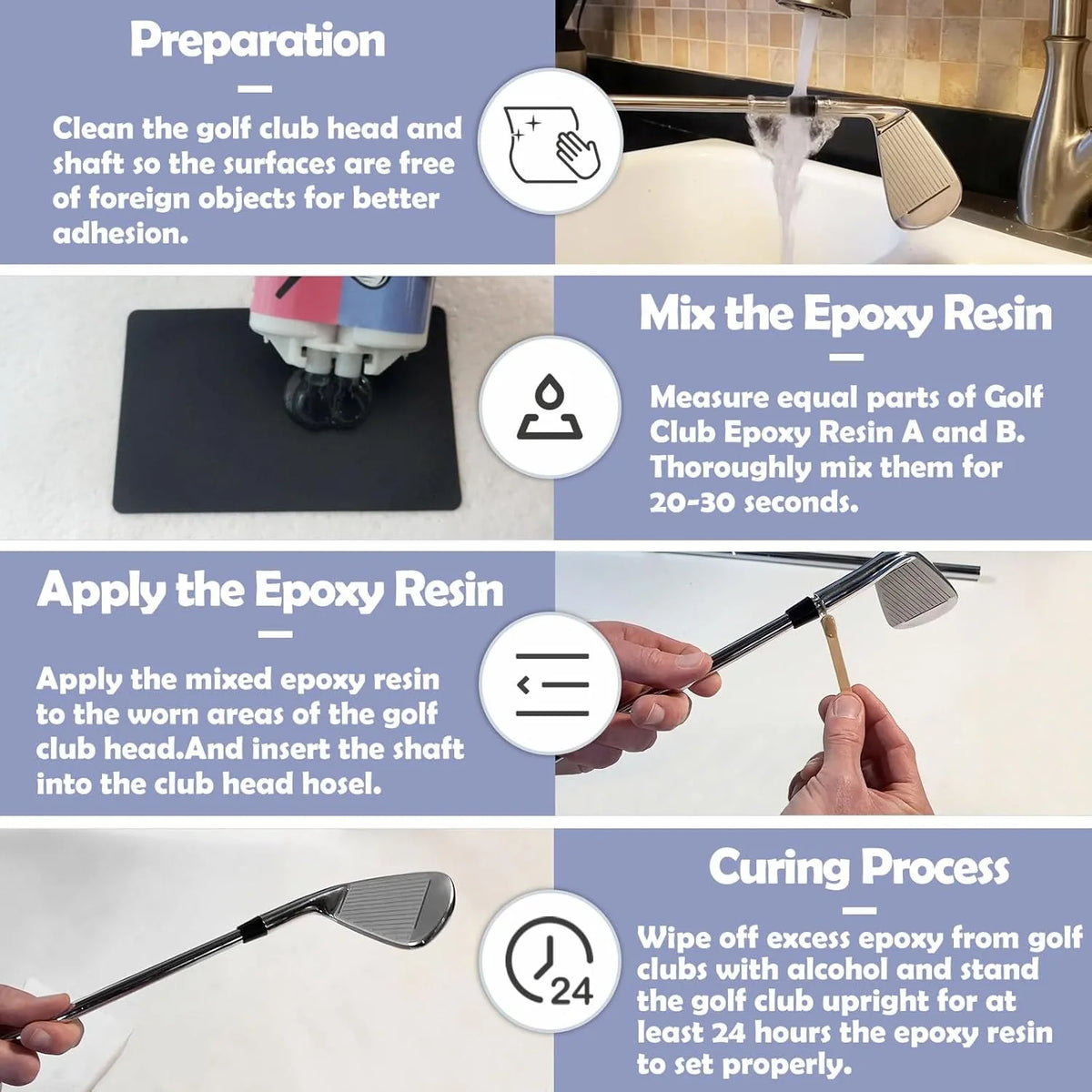 Golf Club Repair Epoxy – 24H Long-Cure High-Impact Adhesive (60g) The Golf Hub