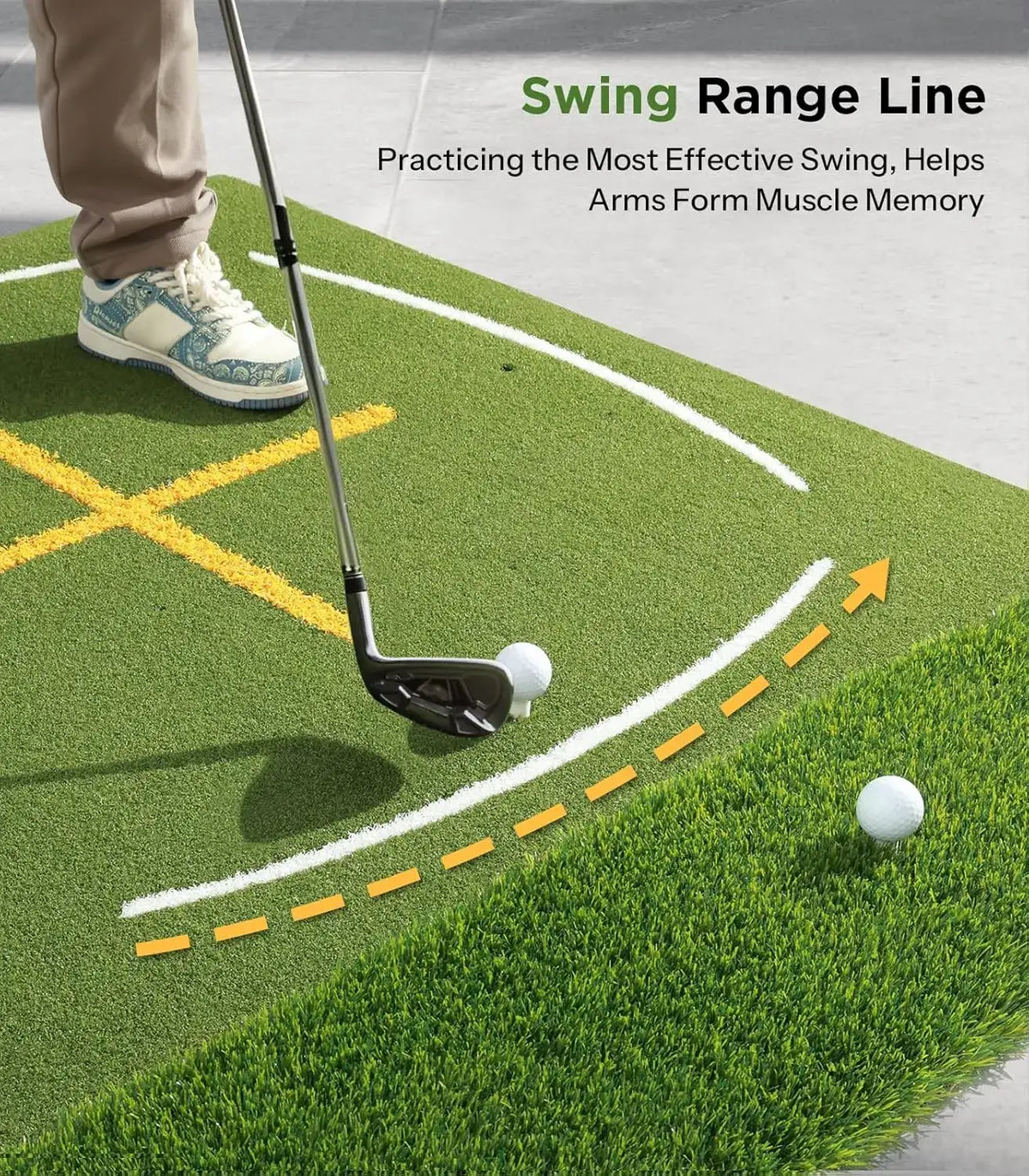 Golf Mat with Dual Turf 5x4ft