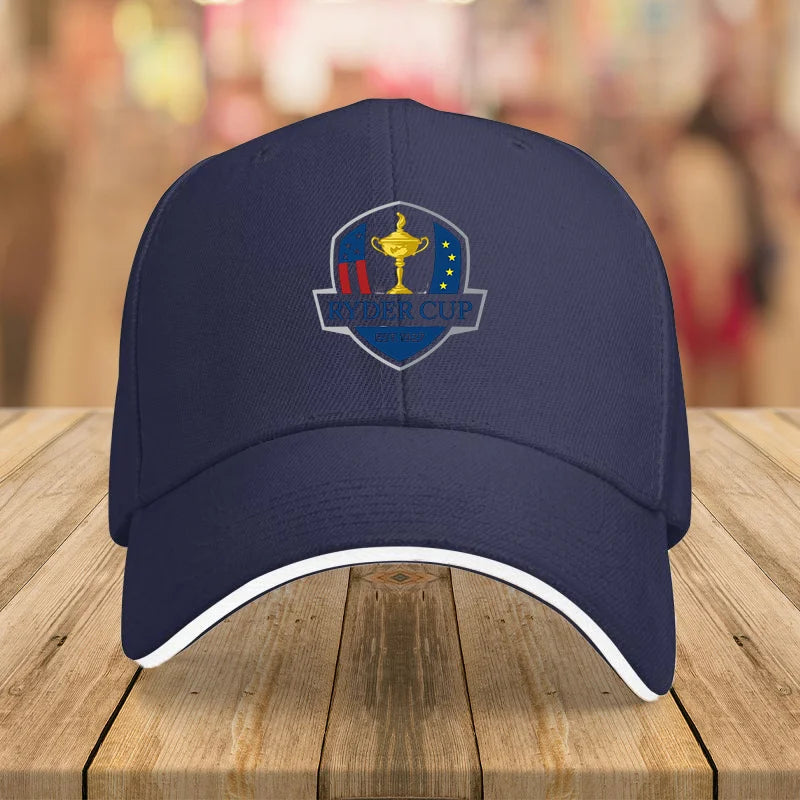 1pc Ryder Cup 1927 Golf Championship Baseball Cap Adjustable, Lightweight, White with Blue & Red Logo, Perfect for Outdoor Spo Proshop