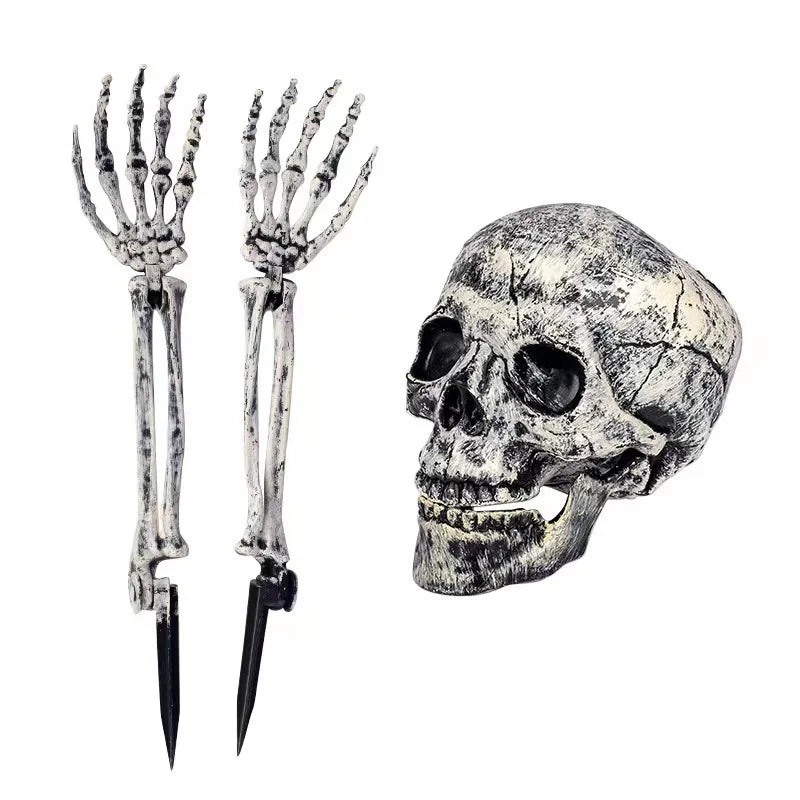Hot Halloween Decorations Artificial Skeleton Hand Bone Skeleton Decoration Outdoor Deco Ground Insertion Simulation Ghost Props Proshop