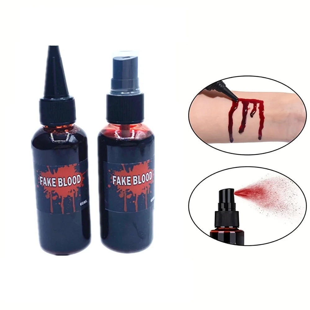 1pc 60ml Halloween Plasma Spray Simulation Vampire Fake Blood Zombie Fake Blood Lifelike Props Horror Spray Halloween Decortion Proshop