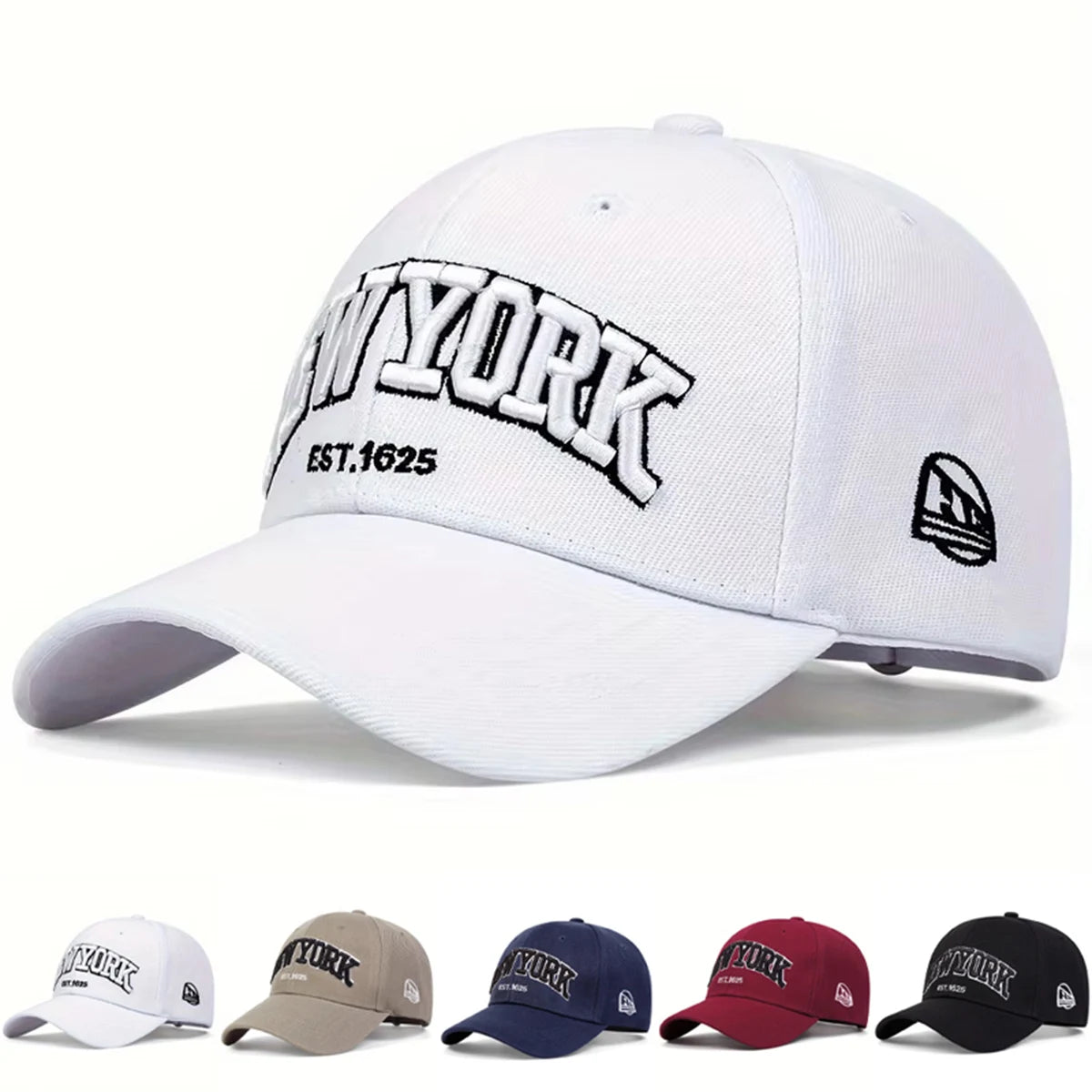 Unisex NEWYORK Letter Embroidery Baseball Caps Adjustable Casual Hats Spring and Autumn Outdoor Sunscreen Hat Proshop
