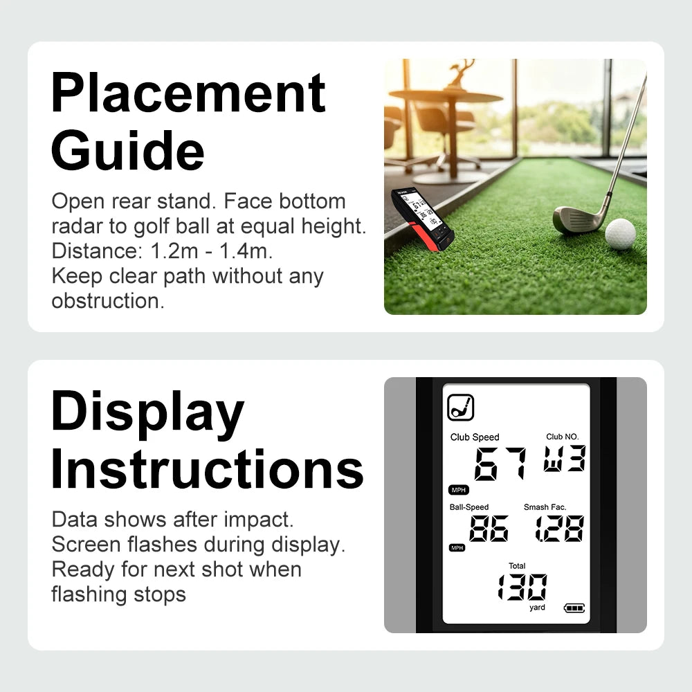 Digital Golf Swing Speed Meter - USB-C Rechargeable Swing Trainer The Golf Hub