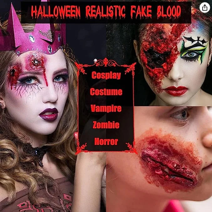 1pc 60ml Halloween Plasma Spray Simulation Vampire Fake Blood Zombie Fake Blood Lifelike Props Horror Spray Halloween Decortion Proshop