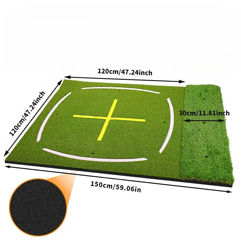 Golf Mat with Dual Turf 5x4ft