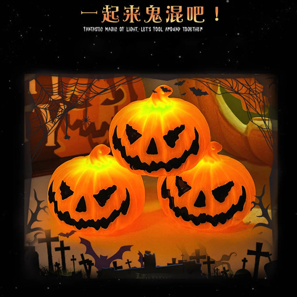 Pumpkin Lantern Candle Light Halloween Skull Ghost Face Lamp Kids Gift For Bedroom Garden Party Decoration Atmosphere Light Proshop