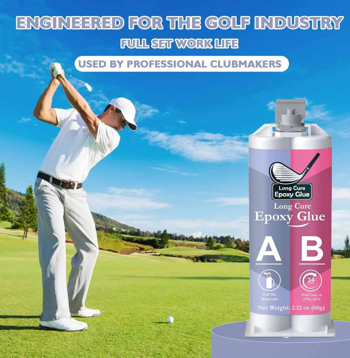 Golf Club Repair Epoxy – 24H Long-Cure High-Impact Adhesive (60g) The Golf Hub