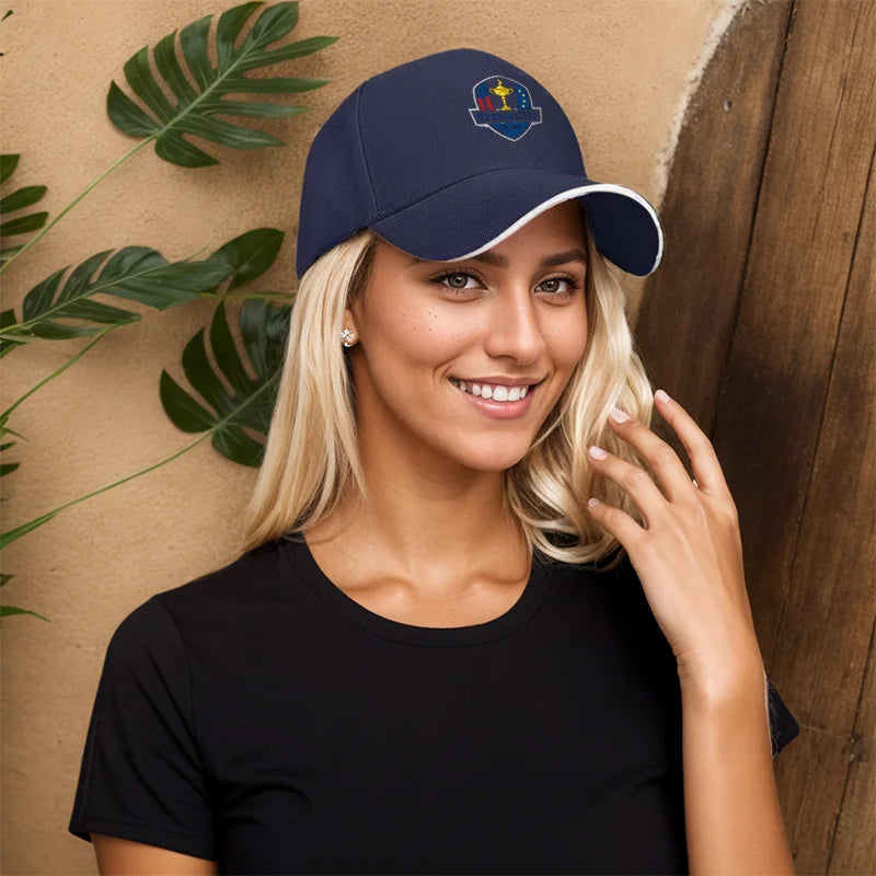 1pc Ryder Cup 1927 Golf Championship Baseball Cap Adjustable, Lightweight, White with Blue & Red Logo, Perfect for Outdoor Spo Proshop