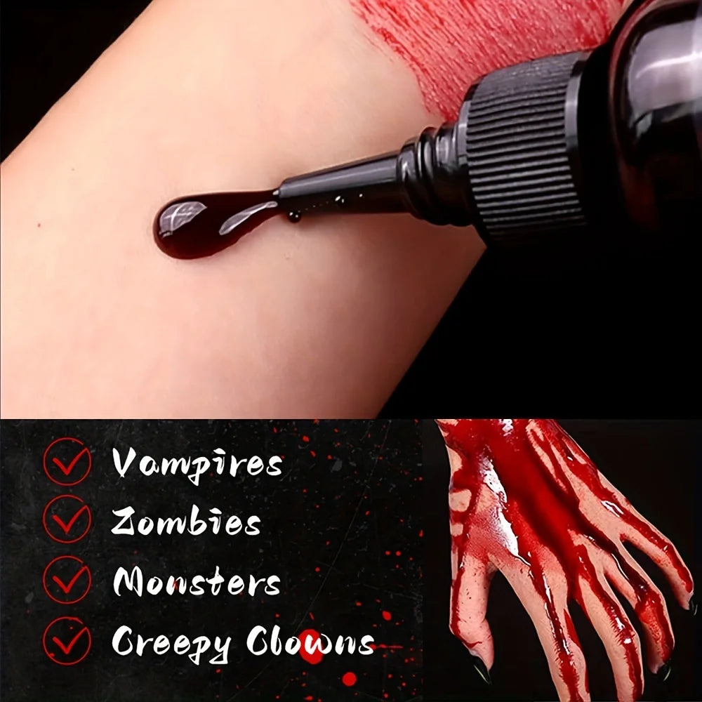 1pc 60ml Halloween Plasma Spray Simulation Vampire Fake Blood Zombie Fake Blood Lifelike Props Horror Spray Halloween Decortion Proshop