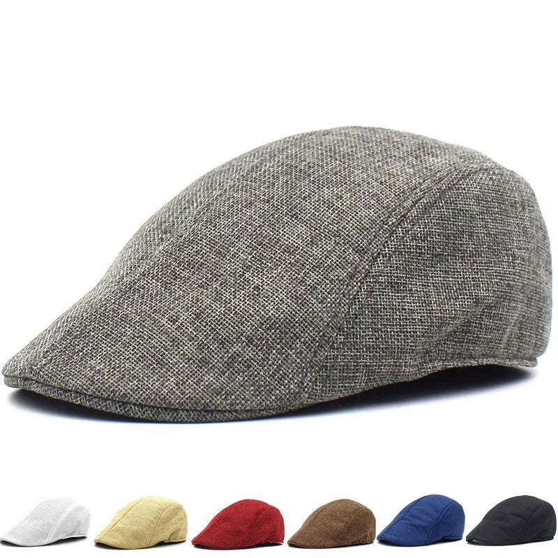 Solid Color Breathable Unisex Short Brim Beret Spring Summer Unisex Dad Hat Peaked Cap Proshop