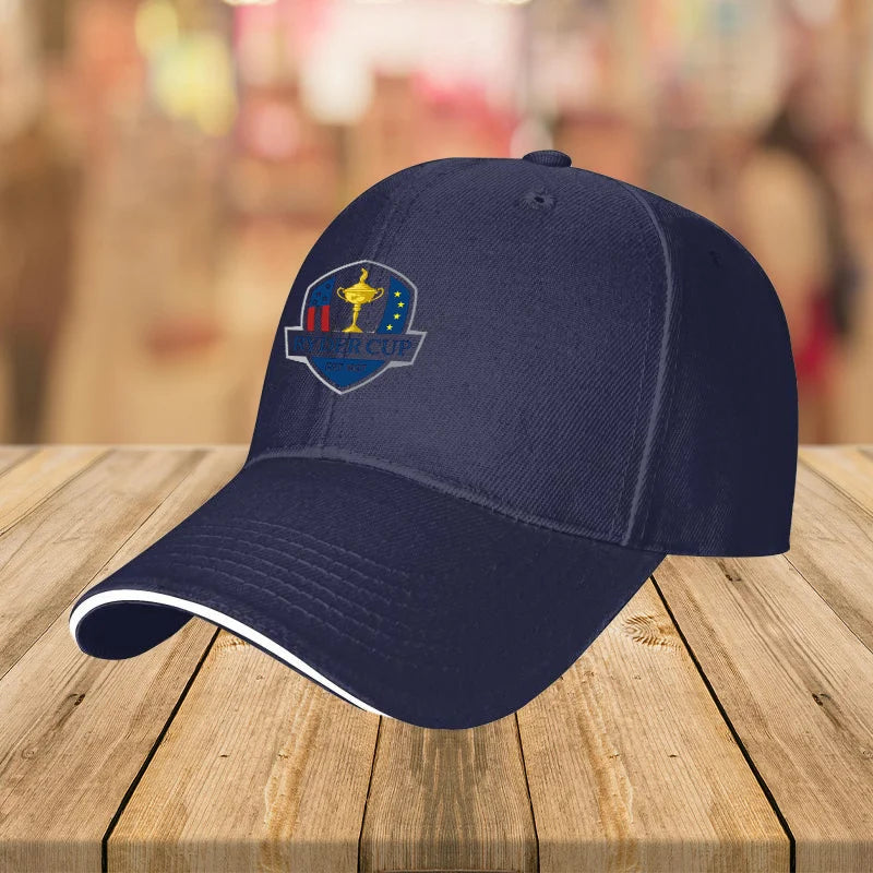 1pc Ryder Cup 1927 Golf Championship Baseball Cap Adjustable, Lightweight, White with Blue & Red Logo, Perfect for Outdoor Spo Proshop